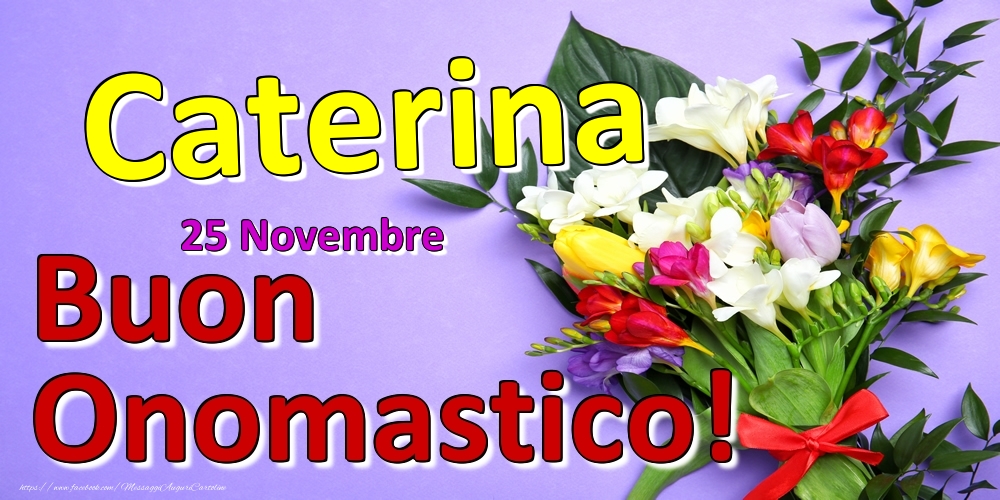 25 Novembre -  -  Buon Onomastico Caterina! - Cartoline onomastico