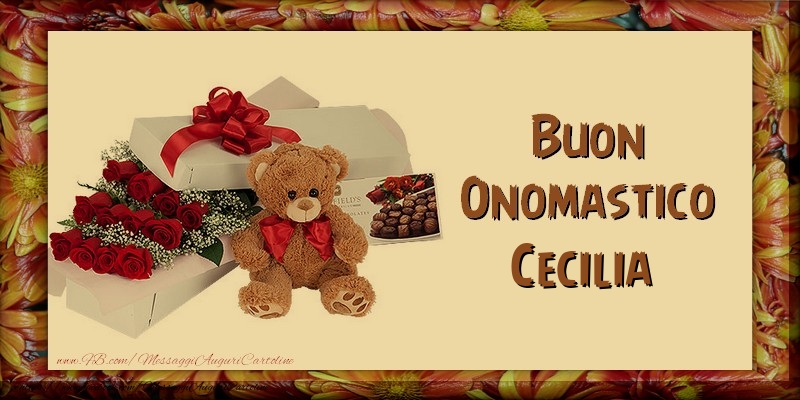 Buon Onomastico Cecilia - Cartoline onomastico con animali