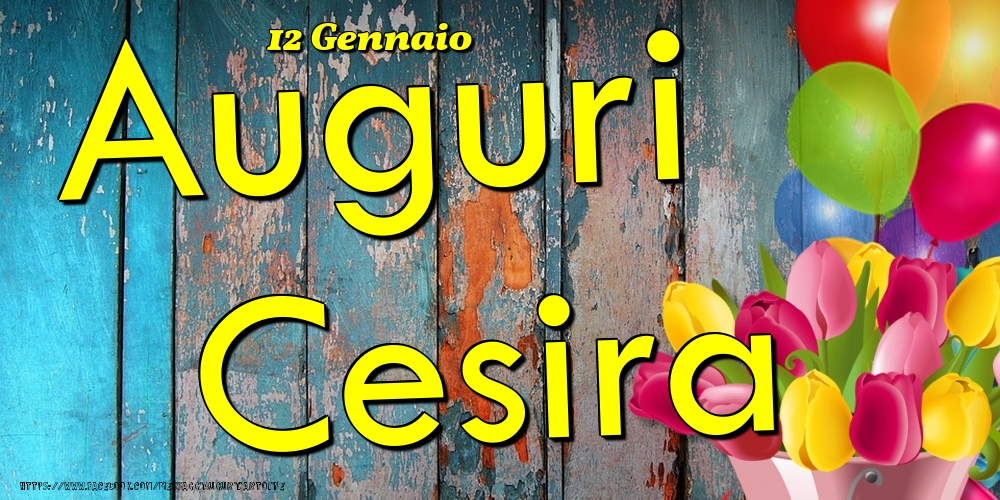 12 Gennaio - Auguri Cesira! - Cartoline onomastico