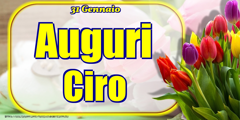 31 Gennaio - Auguri Ciro! - Cartoline onomastico