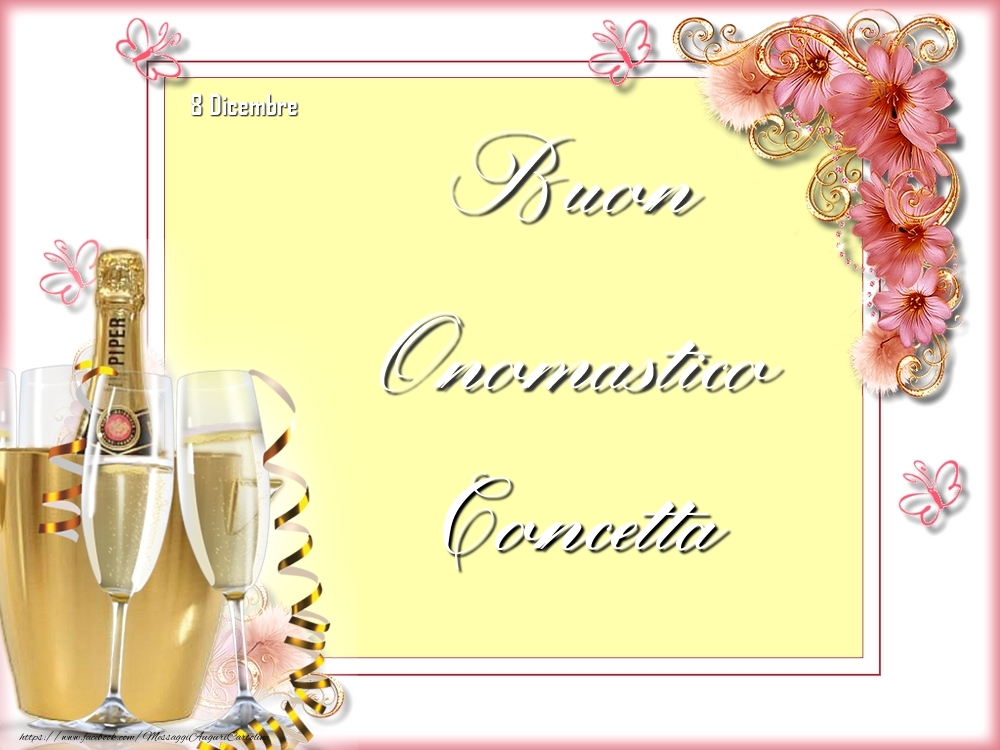 Buon Onomastico, Concetta! 8 Dicembre - Cartoline onomastico