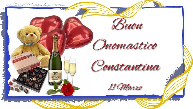 Buon Onomastico Constantina! 11 Marzo - Cartoline onomastico