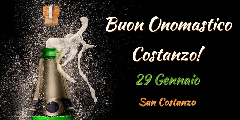 Buon Onomastico Costanzo! 29 Gennaio San Costanzo - Cartoline onomastico