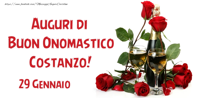 29 Gennaio Auguri di Buon Onomastico Costanzo! - Cartoline onomastico