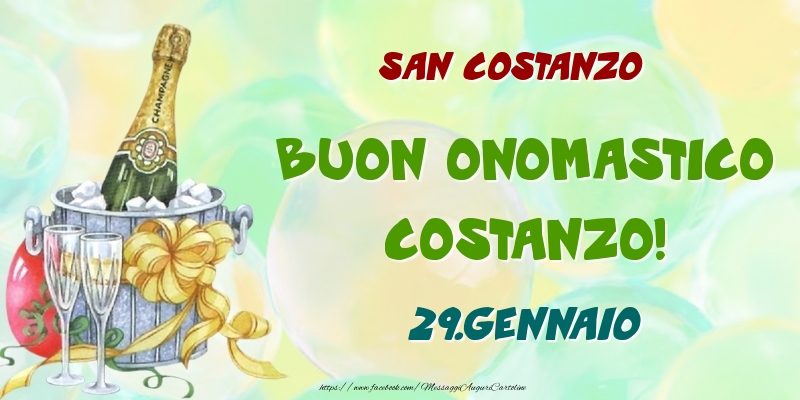 San Costanzo Buon Onomastico, Costanzo! 29.Gennaio - Cartoline onomastico