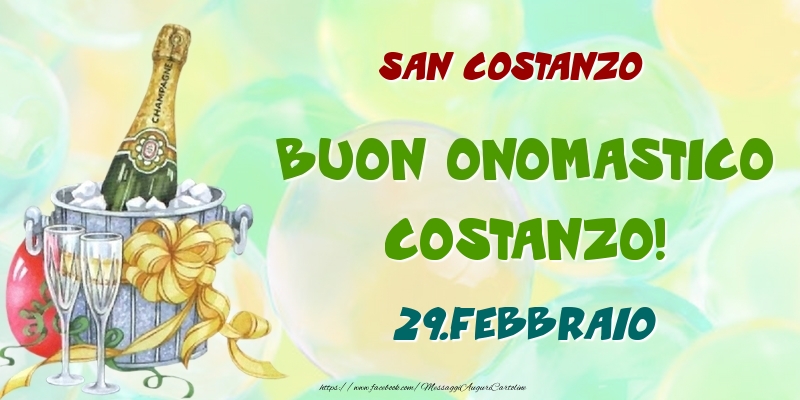 San Costanzo Buon Onomastico, Costanzo! 29.Febbraio - Cartoline onomastico