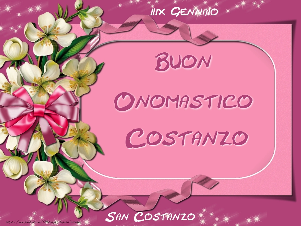 San Costanzo Buon Onomastico, Costanzo! 29 Gennaio - Cartoline onomastico