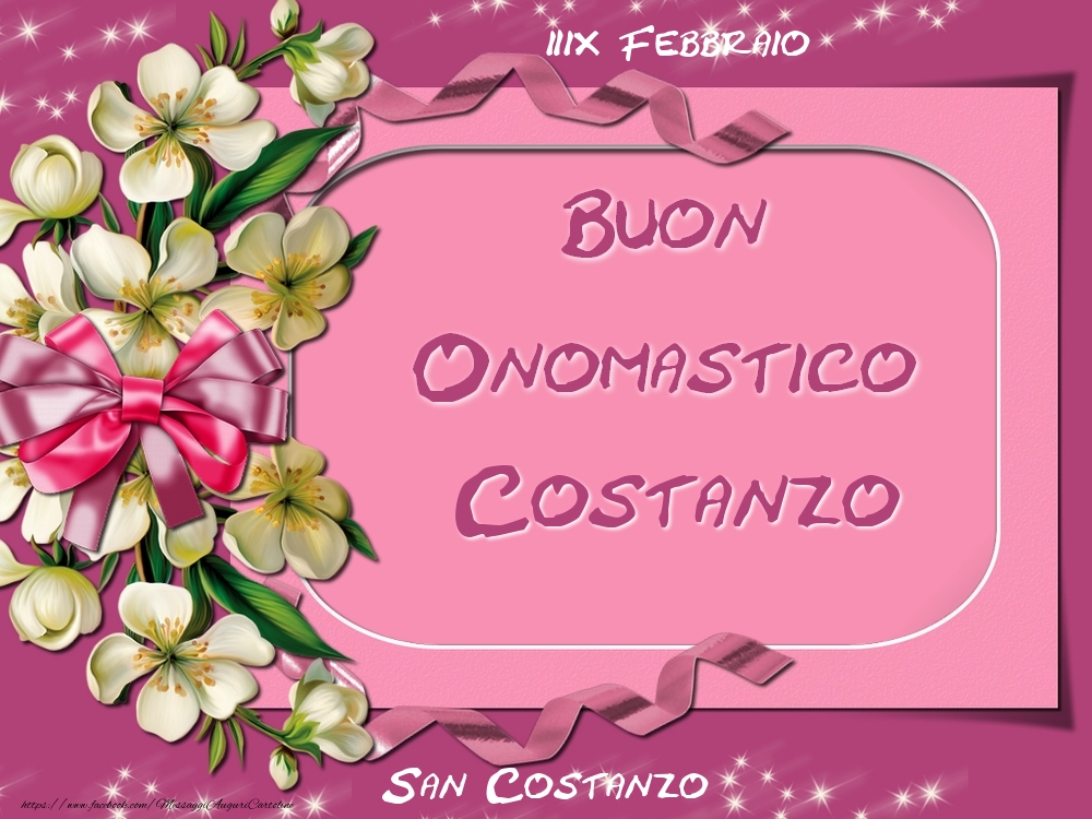 San Costanzo Buon Onomastico, Costanzo! 29 Febbraio - Cartoline onomastico