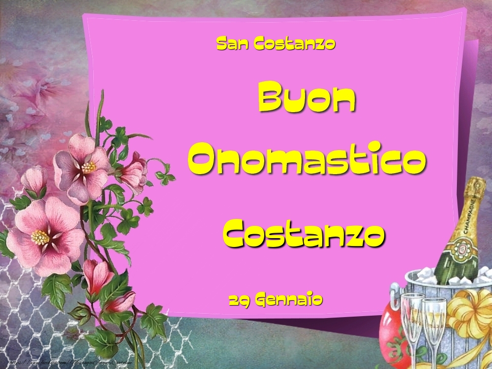 San Costanzo Buon Onomastico, Costanzo! 29 Gennaio - Cartoline onomastico