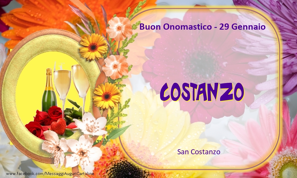 San Costanzo Buon Onomastico, Costanzo! 29 Gennaio - Cartoline onomastico