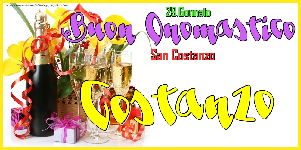 29.Gennaio - Buon Onomastico Costanzo! - Cartoline onomastico