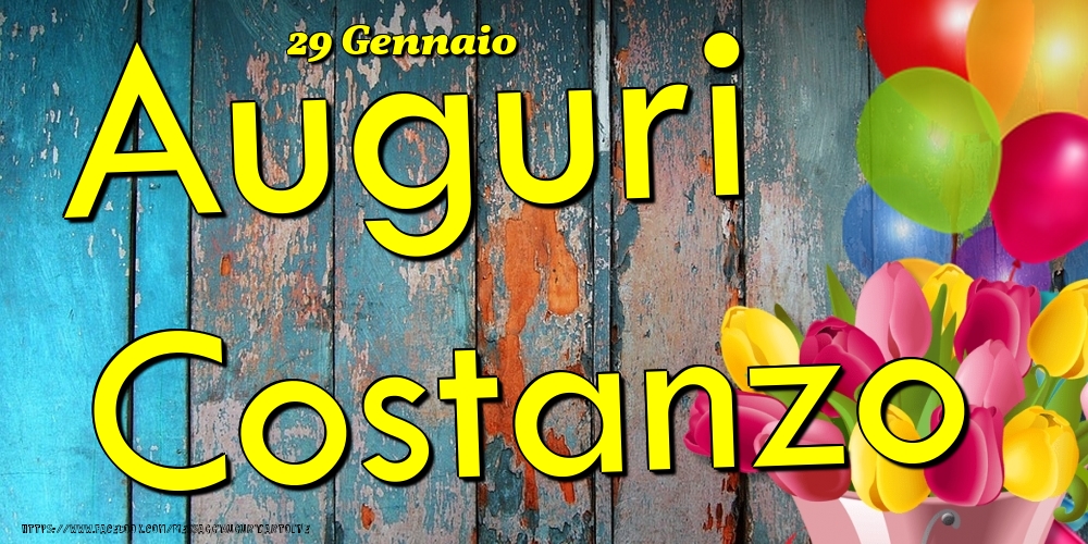 29 Gennaio - Auguri Costanzo! - Cartoline onomastico