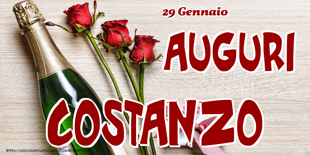 29 Gennaio - Auguri Costanzo! - Cartoline onomastico