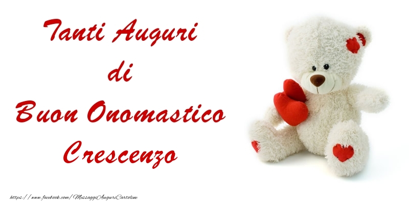 Tanti Auguri di Buon Onomastico Crescenzo - Cartoline onomastico con animali