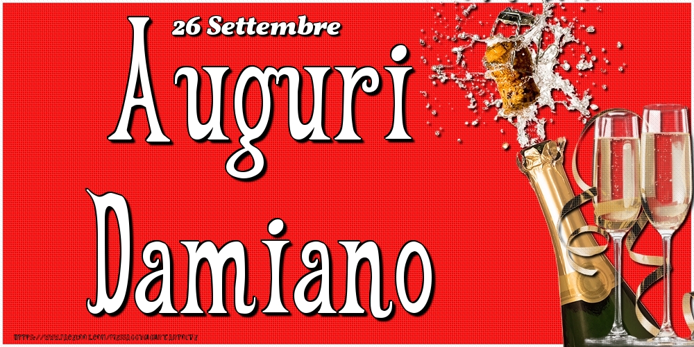 26 Settembre - Auguri Damiano! - Cartoline onomastico