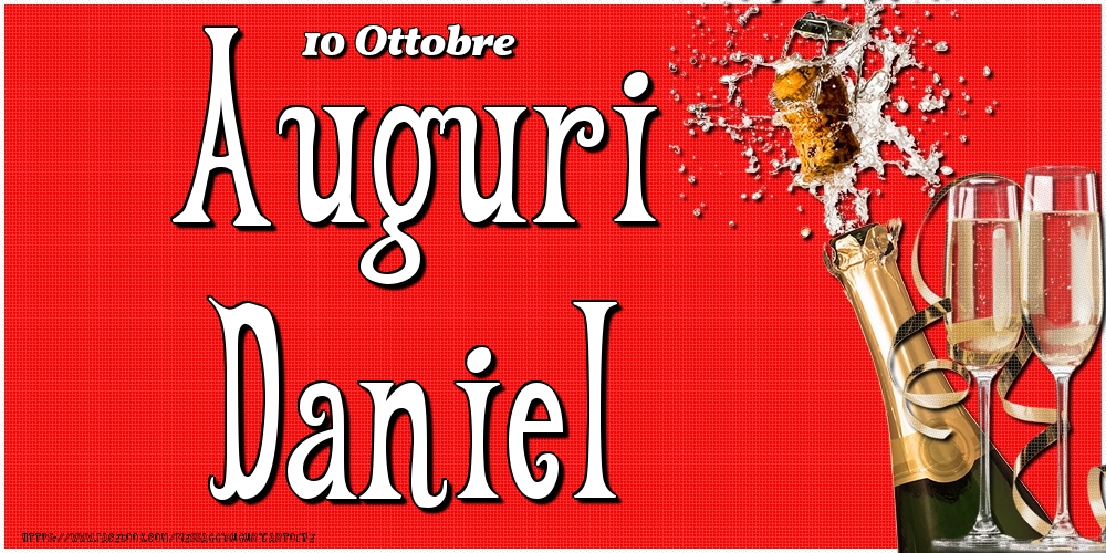 10 Ottobre - Auguri Daniel! - Cartoline onomastico