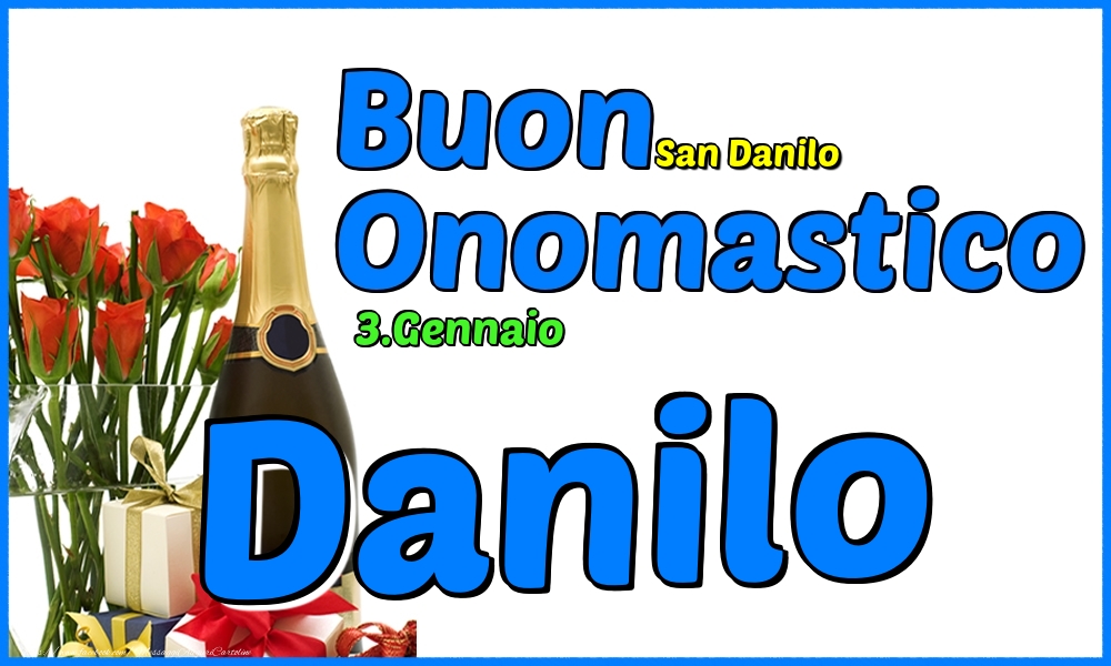 3.Gennaio - Buon Onomastico Danilo! - Cartoline onomastico