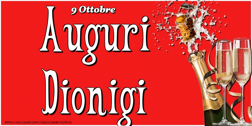 9 Ottobre - Auguri Dionigi! - Cartoline onomastico