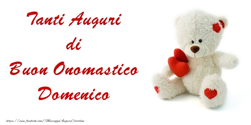 Tanti Auguri di Buon Onomastico Domenico - Cartoline onomastico con animali