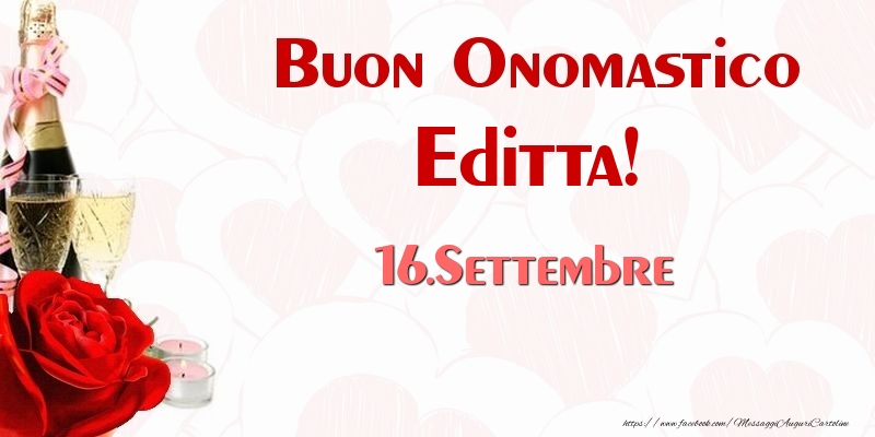 Buon Onomastico Editta! 16.Settembre - Cartoline onomastico