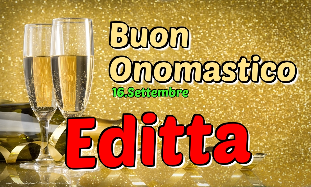 16.Settembre - Buon Onomastico Editta! - Cartoline onomastico