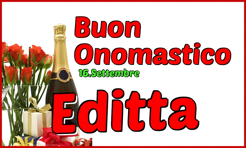 16.Settembre - Buon Onomastico Editta! - Cartoline onomastico