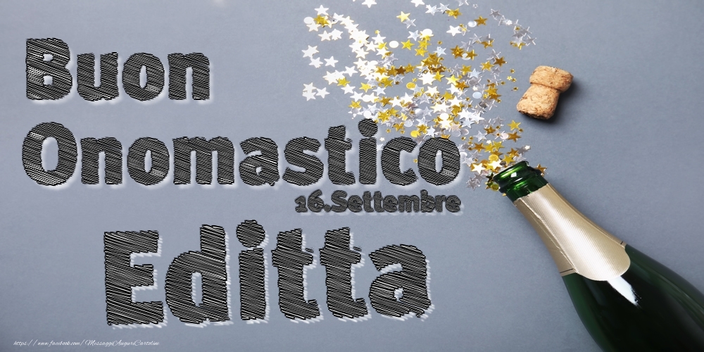 16.Settembre - Buon Onomastico Editta! - Cartoline onomastico