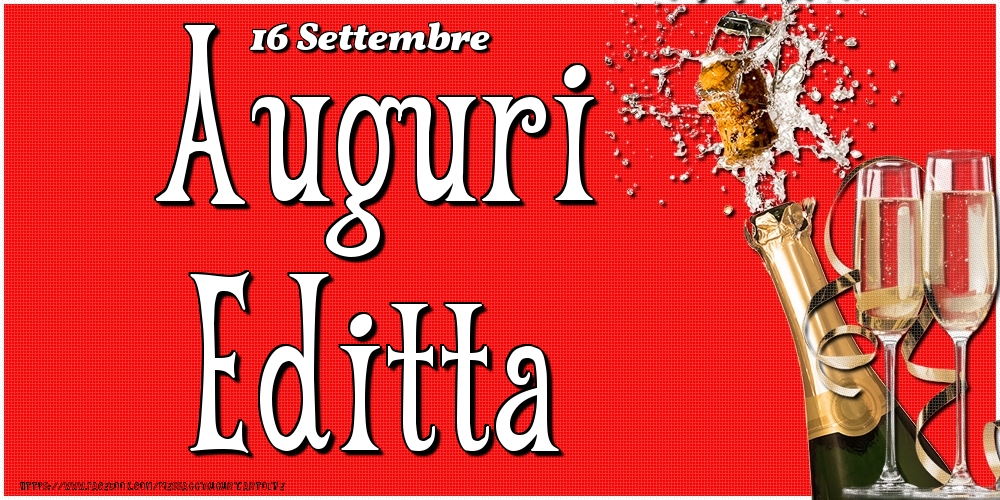 16 Settembre - Auguri Editta! - Cartoline onomastico