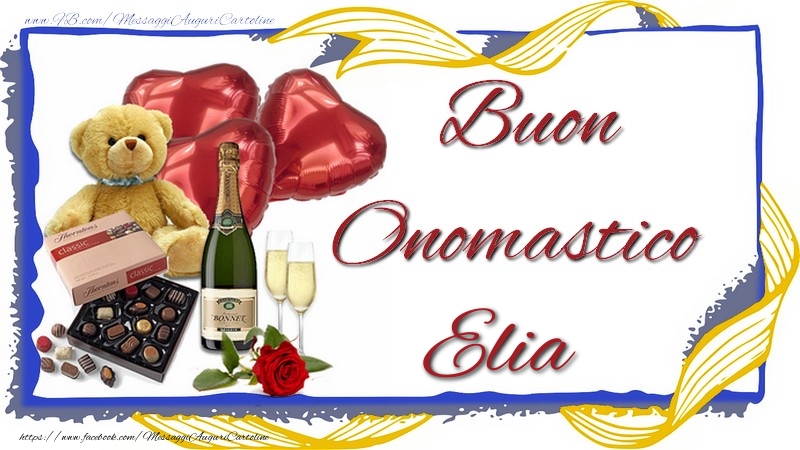 Buon Onomastico Elia - Cartoline onomastico con animali