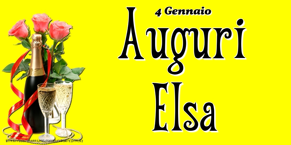 4 Gennaio - Auguri Elsa! - Cartoline onomastico