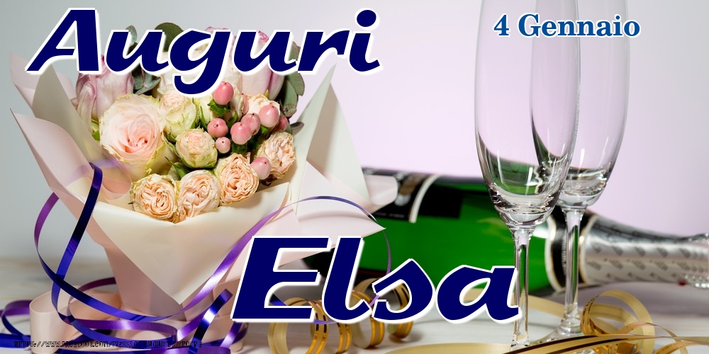 4 Gennaio - Auguri Elsa! - Cartoline onomastico