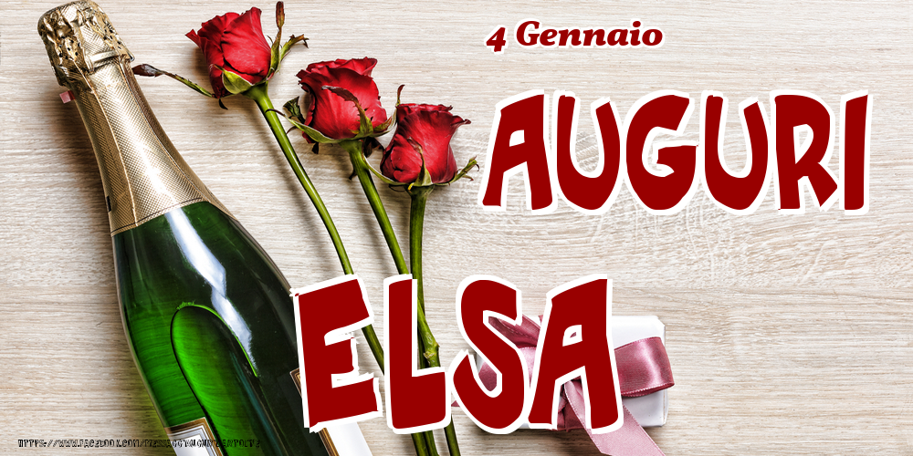 4 Gennaio - Auguri Elsa! - Cartoline onomastico