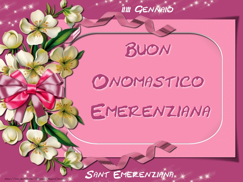 Sant Emerenziana Buon Onomastico, Emerenziana! 23 Gennaio - Cartoline onomastico