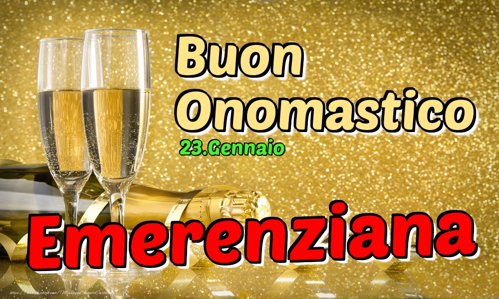 23.Gennaio - Buon Onomastico Emerenziana! - Cartoline onomastico