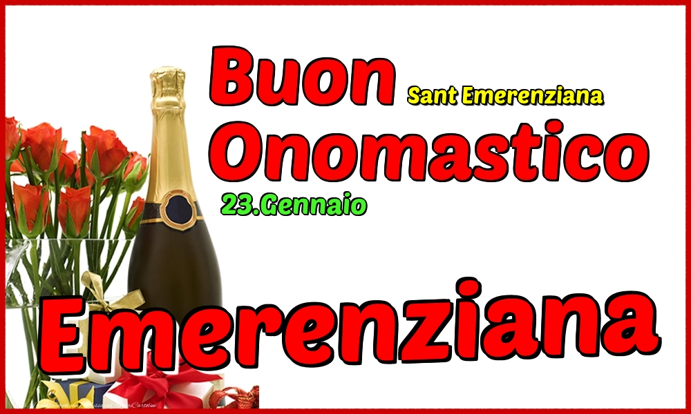 23.Gennaio - Buon Onomastico Emerenziana! - Cartoline onomastico