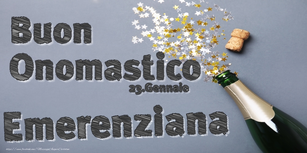 23.Gennaio - Buon Onomastico Emerenziana! - Cartoline onomastico