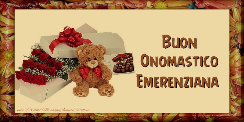 Buon Onomastico Emerenziana - Cartoline onomastico con animali