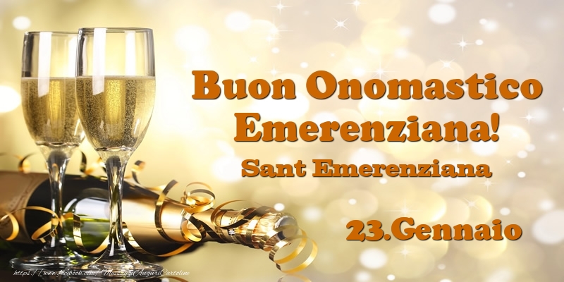 23.Gennaio Sant Emerenziana Buon Onomastico Emerenziana! - Cartoline onomastico