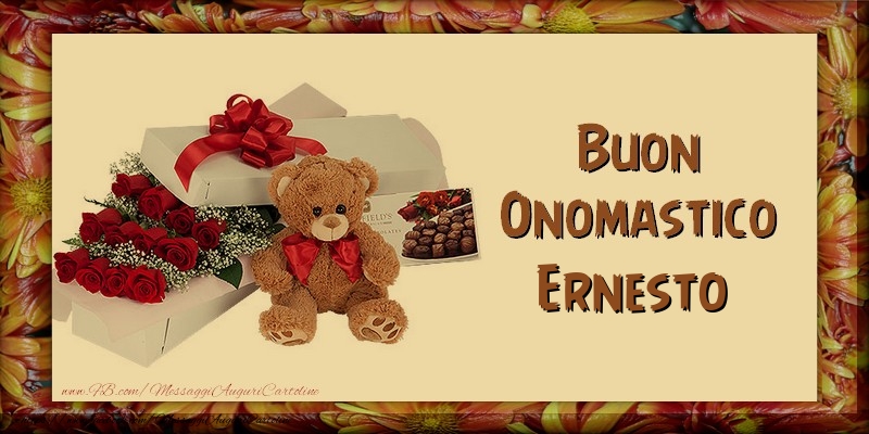 Buon Onomastico Ernesto - Cartoline onomastico con animali