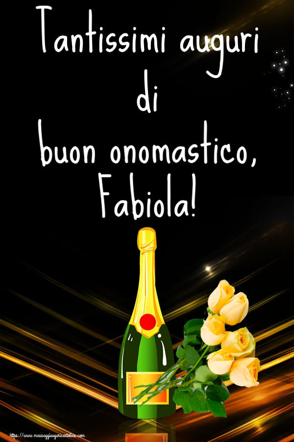 Tantissimi auguri di buon onomastico, Fabiola! - Cartoline onomastico con fiori