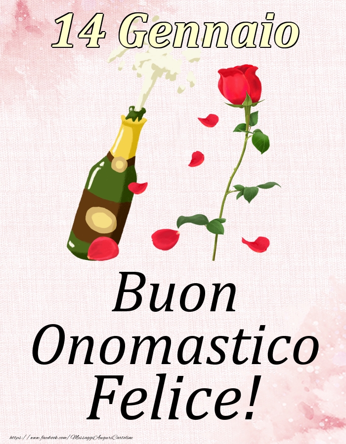 Buon Onomastico Felice! - 14 Gennaio - Cartoline onomastico