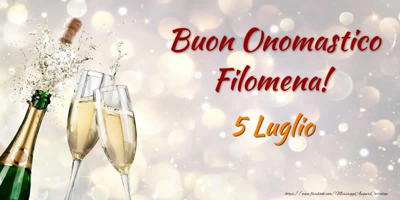 Buon Onomastico Filomena! 5 Luglio - Cartoline onomastico