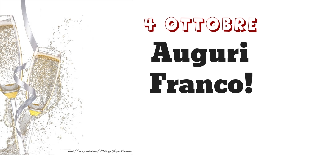 Auguri Franco! 4 Ottobre - Cartoline onomastico