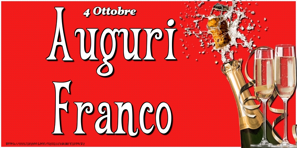 4 Ottobre - Auguri Franco! - Cartoline onomastico