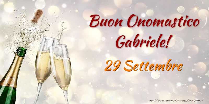 Buon Onomastico Gabriele! 29 Settembre - Cartoline onomastico