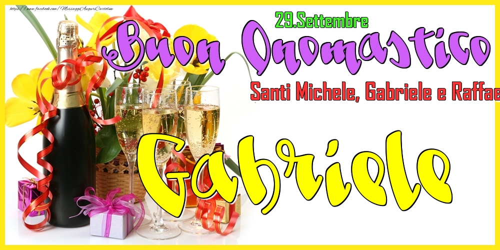 29.Settembre - Buon Onomastico Gabriele! - Cartoline onomastico