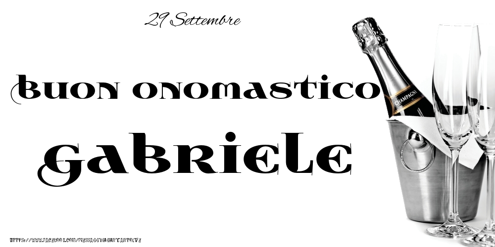 29 Settembre - Buon onomastico Gabriele! - Cartoline onomastico