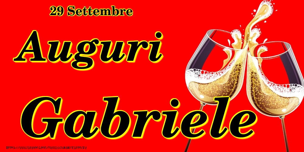 29 Settembre - Auguri Gabriele! - Cartoline onomastico