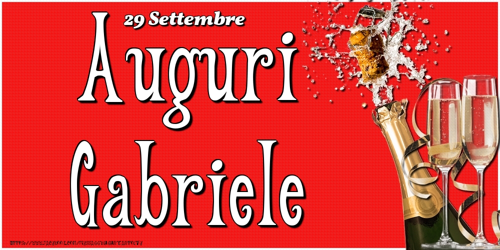 29 Settembre - Auguri Gabriele! - Cartoline onomastico