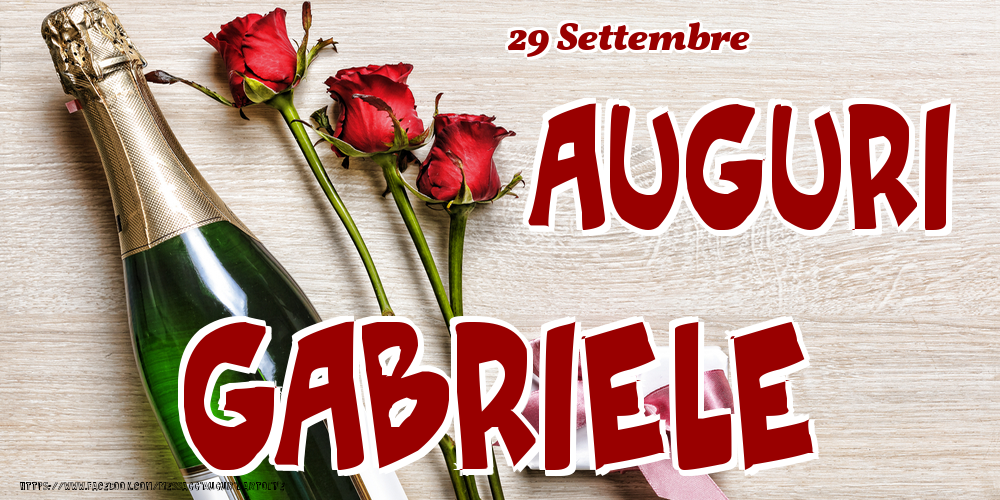 29 Settembre - Auguri Gabriele! - Cartoline onomastico